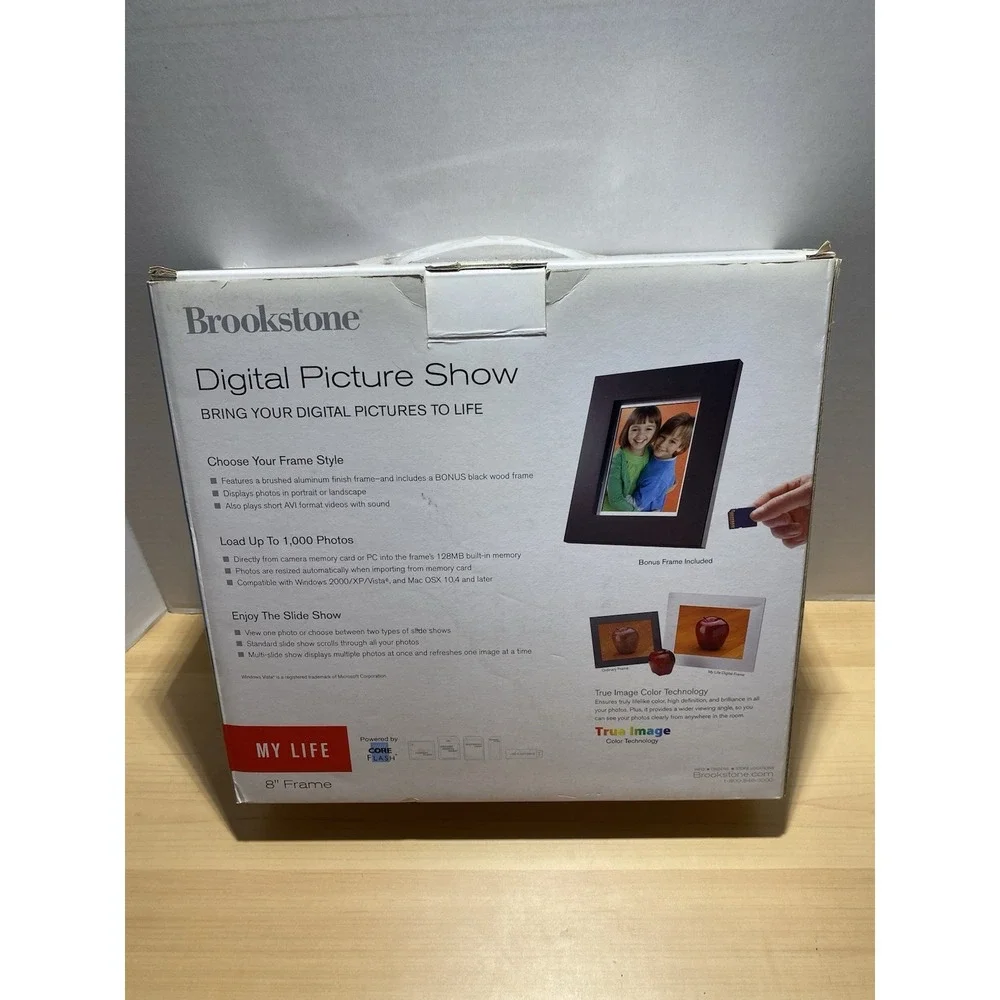 Brookstone My Life 8 inch Photo Share Smart Frame New In Box